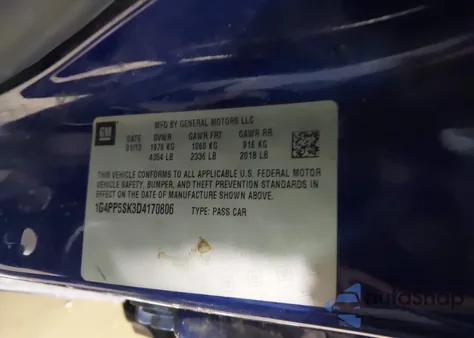 2013 Buick Verano from USA, damaged, VIN 1G4PP5SK3D4170806